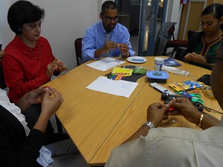 Educators creating a 3D model of the Earth